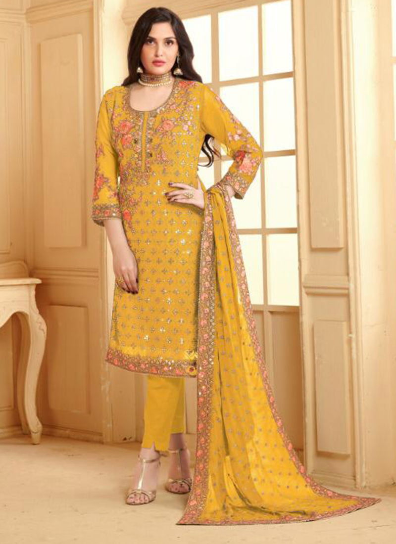 Oye Kudi 2 Pure Viscose Chinnon Embroidered Designer Party Wear Salwar Suit Collection 3354-3357